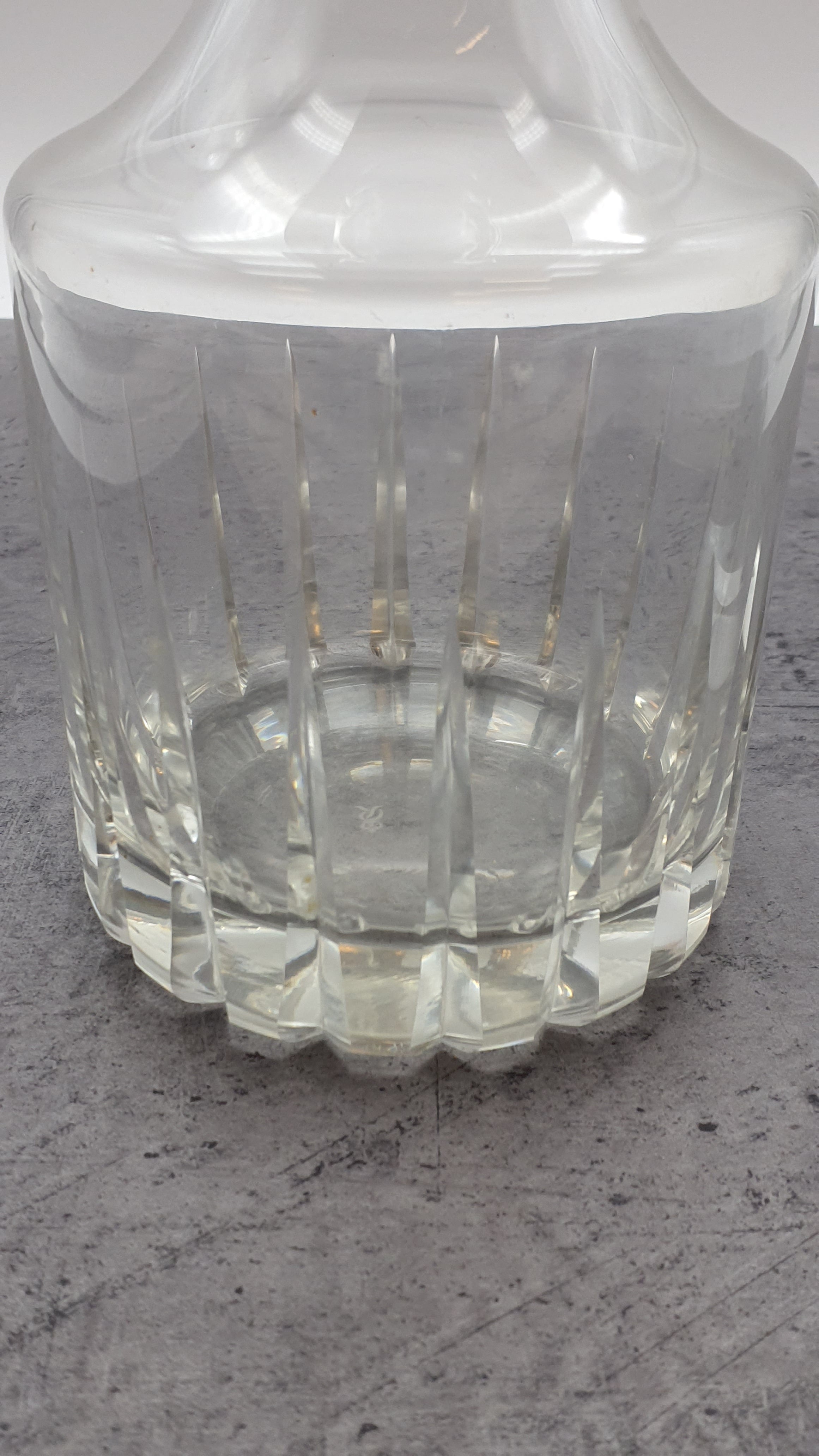 Karaffe aus Glas, Dekanter mit Verschluß, mit Glaskorken,