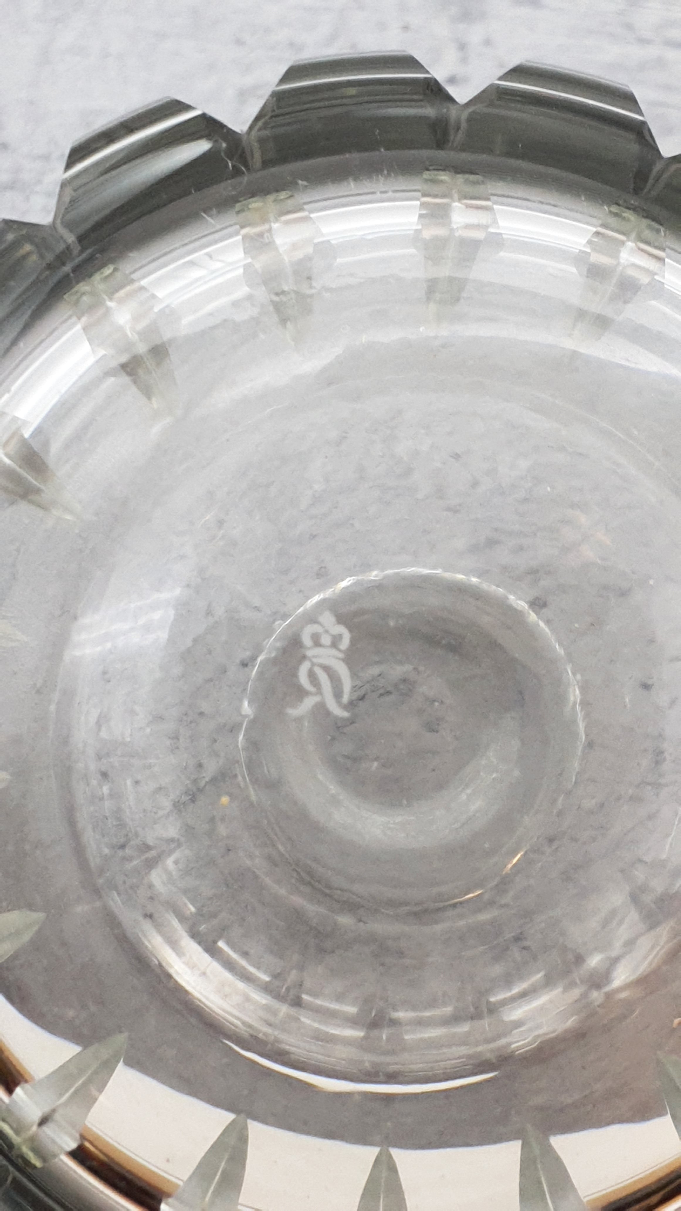 Karaffe aus Glas, Dekanter mit Verschluß, mit Glaskorken,