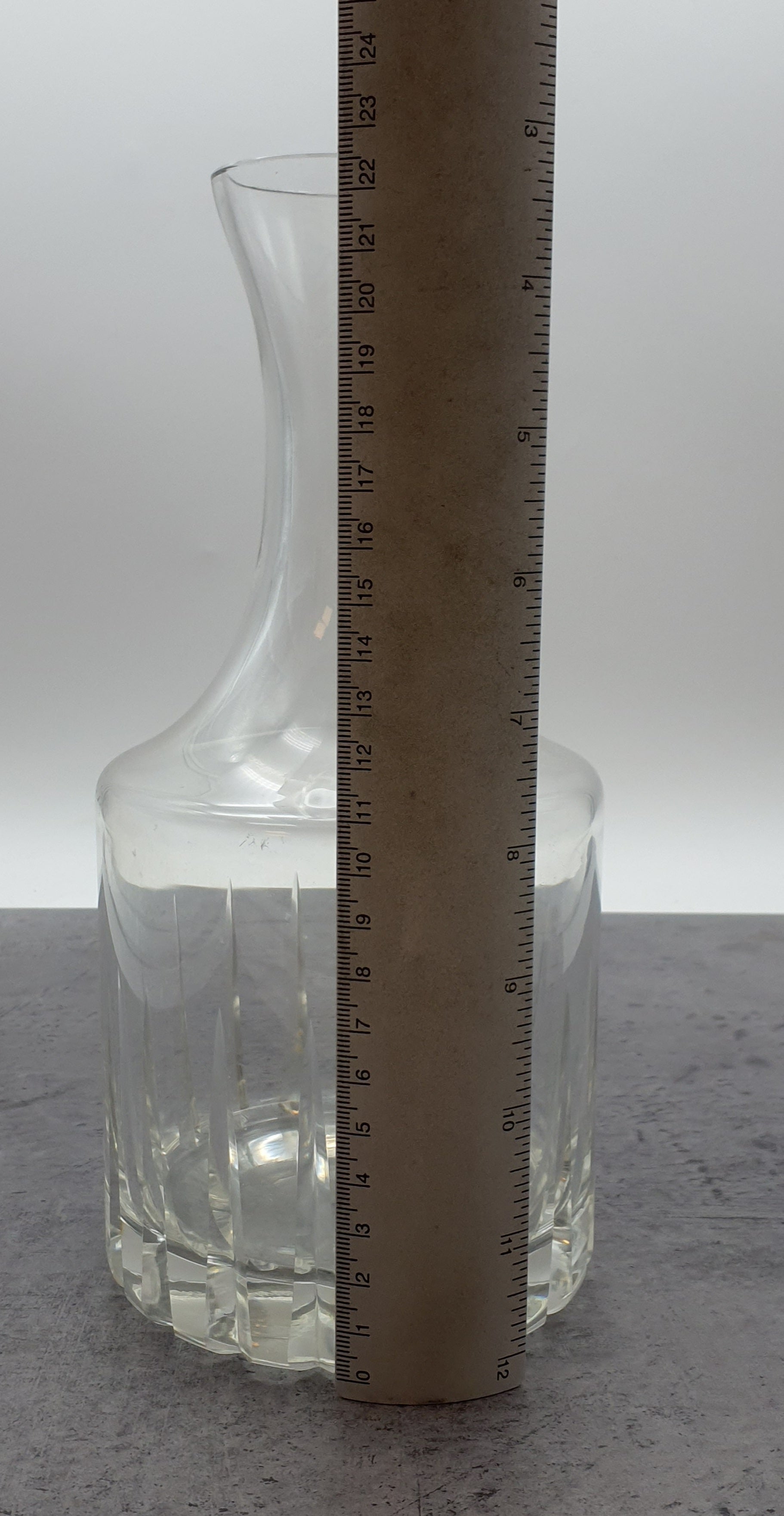 Karaffe aus Glas, Dekanter mit Verschluß, mit Glaskorken,