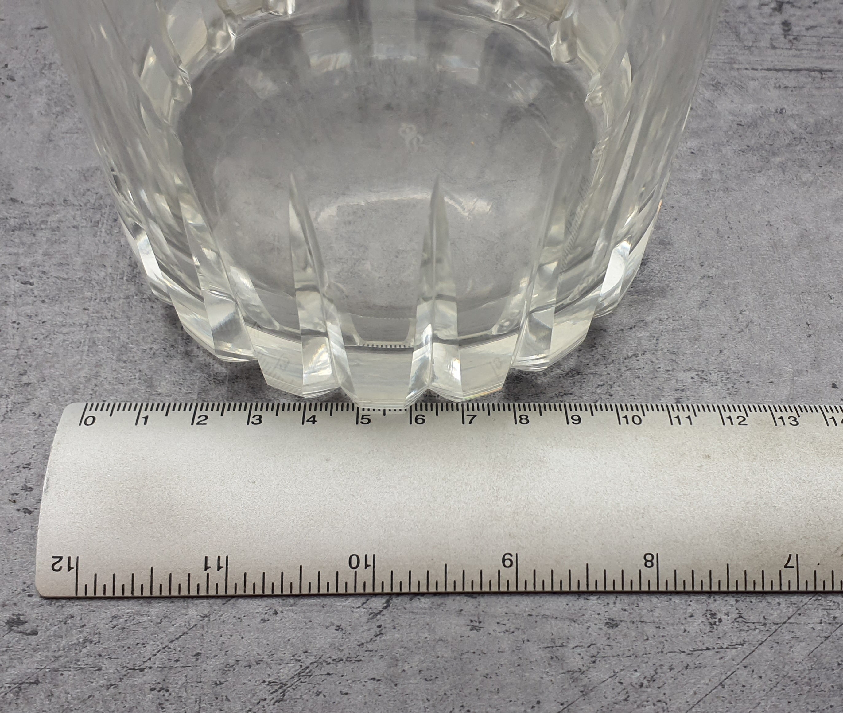 Karaffe aus Glas, Dekanter mit Verschluß, mit Glaskorken,