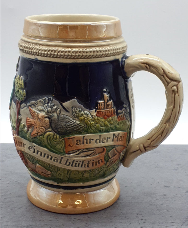 Porzellan Krug, Nur einmal blüht im Jahr der Mai, Western Germany