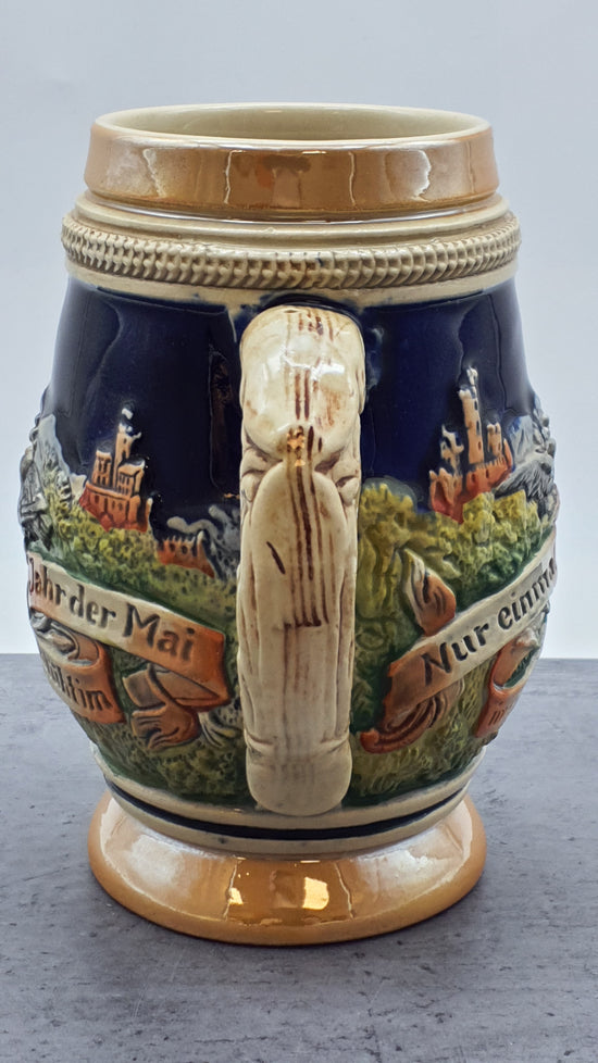 Porzellan Krug, Nur einmal blüht im Jahr der Mai, Western Germany