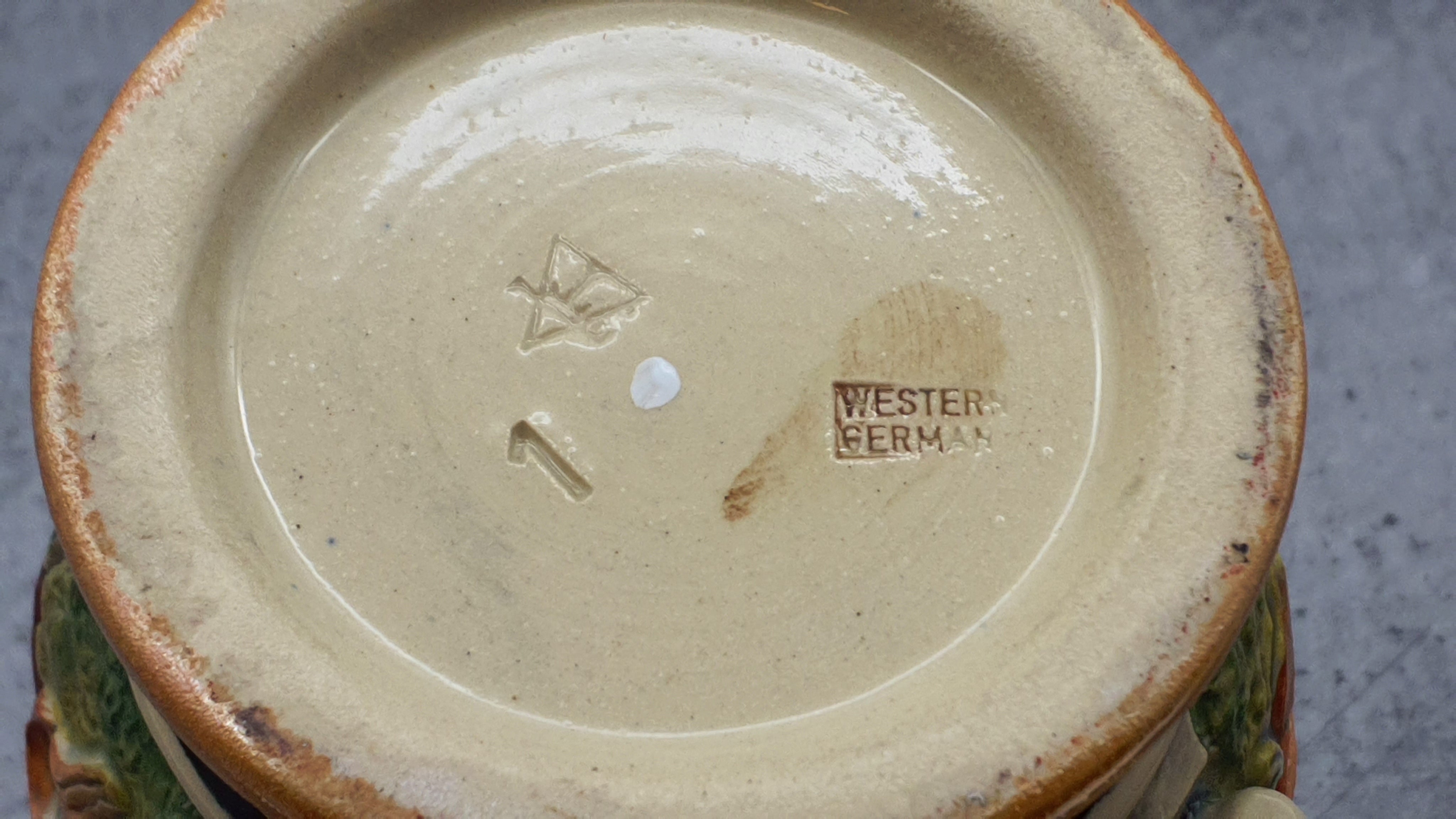 Porzellan Krug, Nur einmal blüht im Jahr der Mai, Western Germany