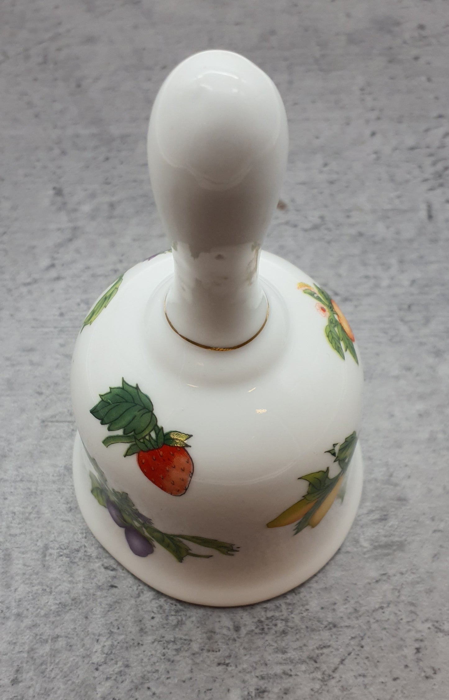 Porzellan Glocke, Obst Motiv und gold Verzierung