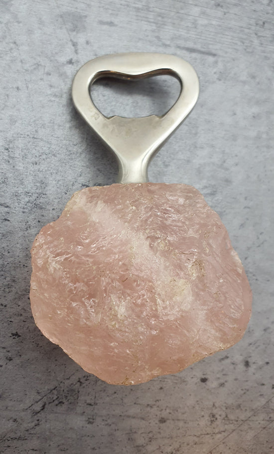 Flaschenöffner aus Rosenquarz