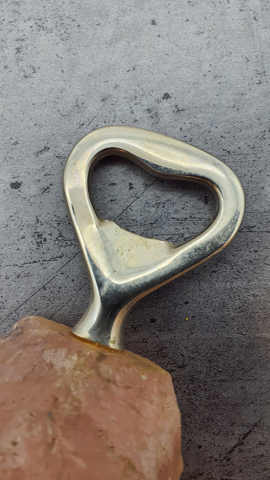 Flaschenöffner aus Rosenquarz