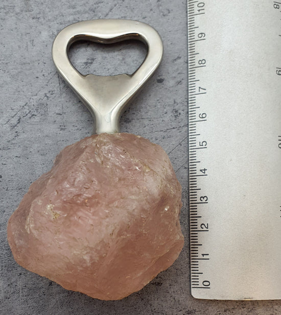 Flaschenöffner aus Rosenquarz