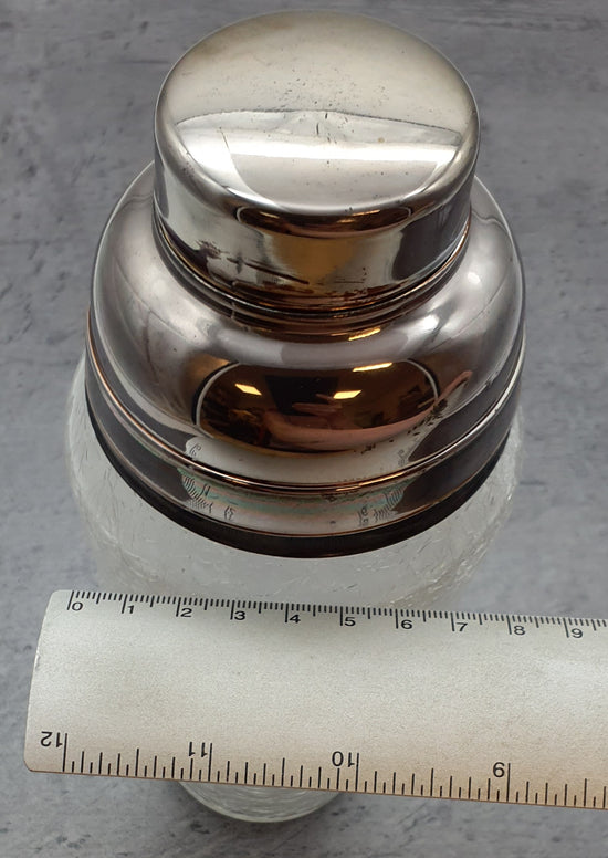 Craquele Glas Silber Cocktail Shaker Mixer