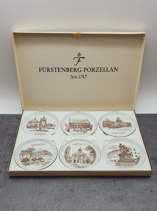 Fürstenberg Sammelteller,  Motive Hanau am Main, 6 Stk.