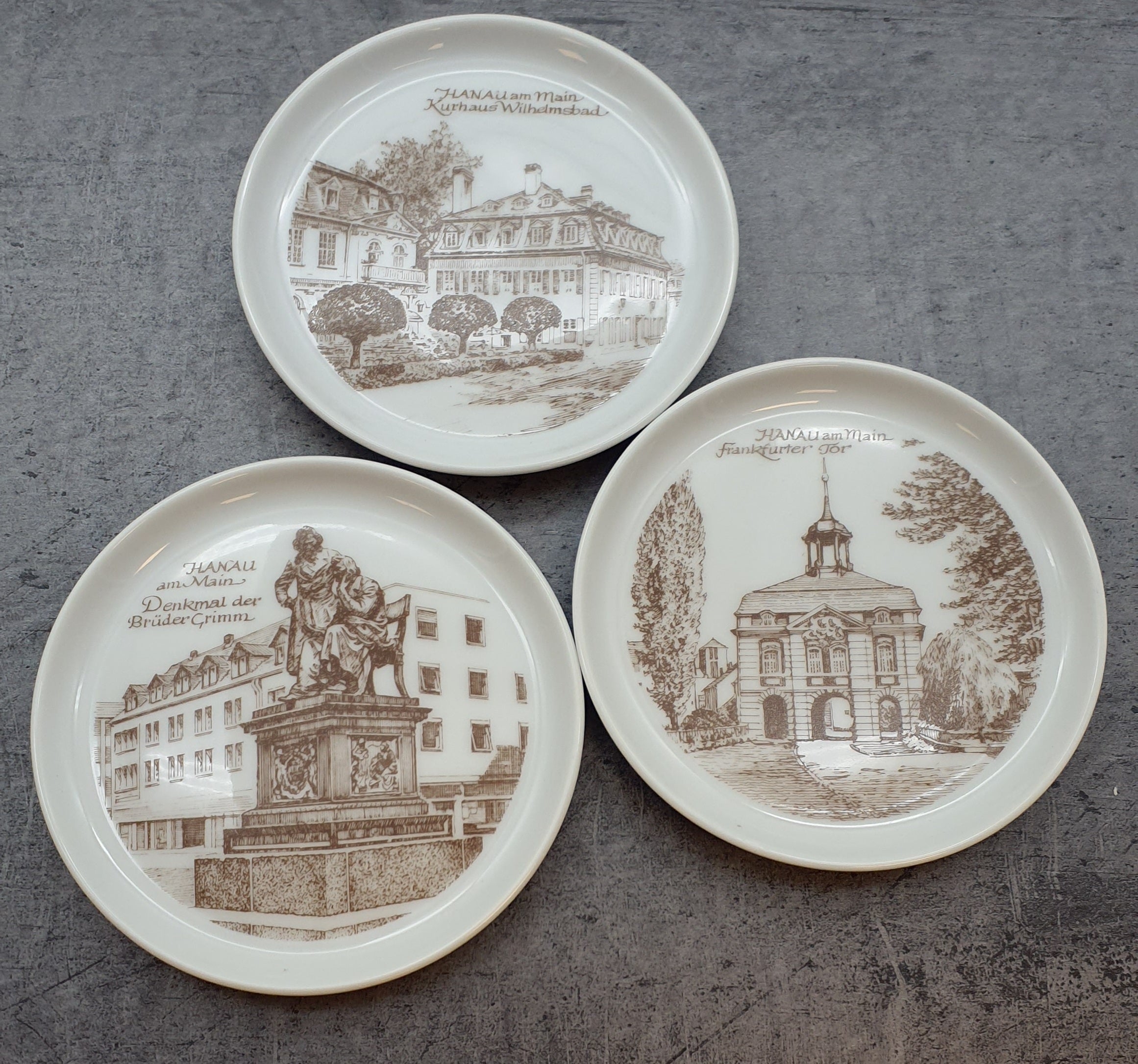Fürstenberg Sammelteller,  Motive Hanau am Main, 6 Stk.