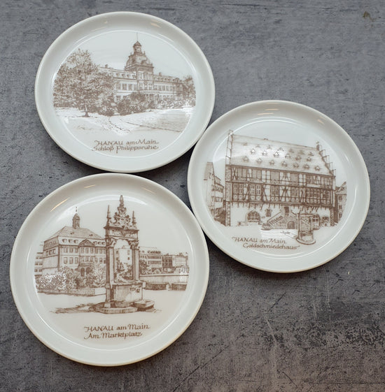 Fürstenberg Sammelteller,  Motive Hanau am Main, 6 Stk.