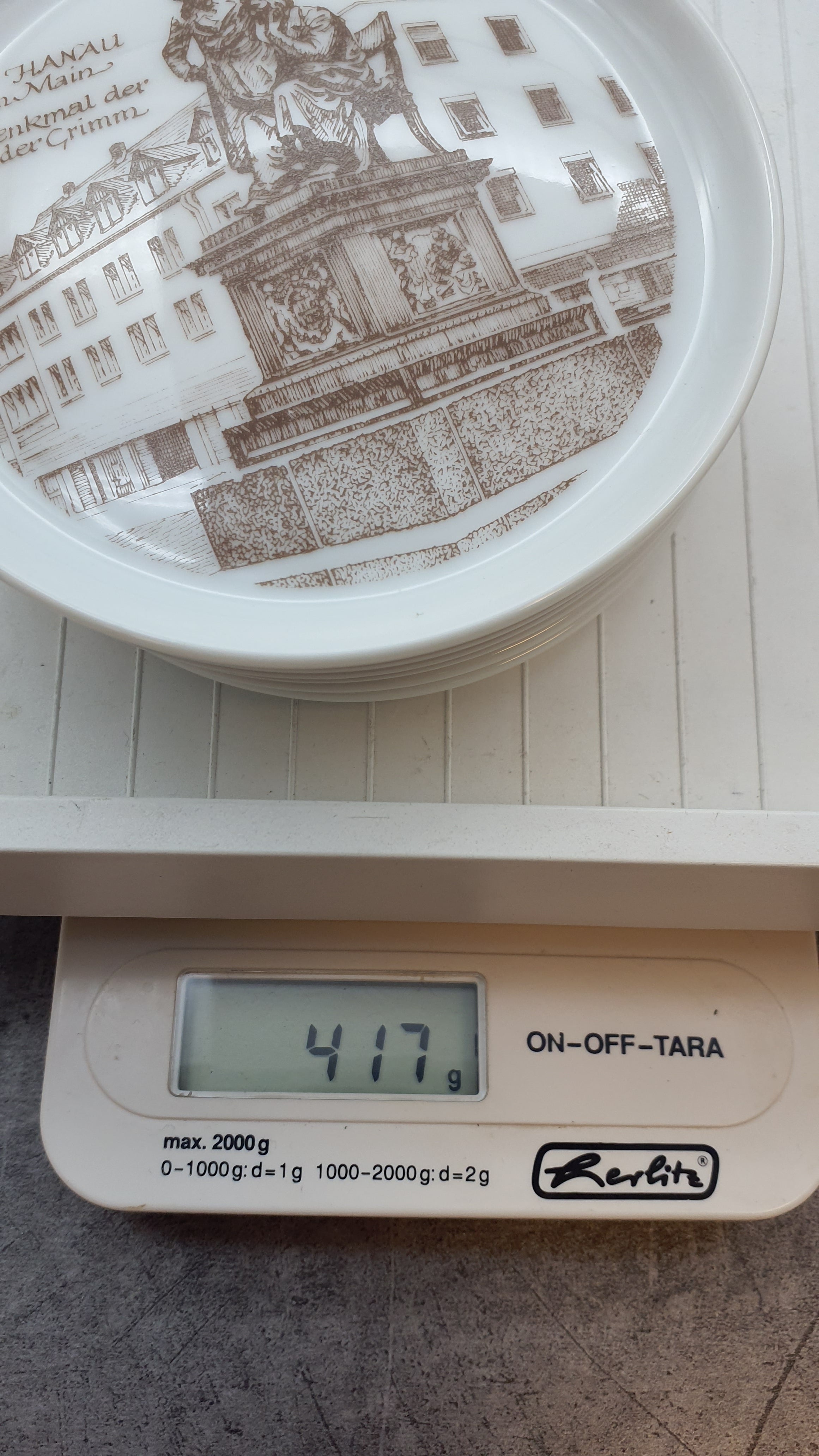 Fürstenberg Sammelteller,  Motive Hanau am Main, 6 Stk.