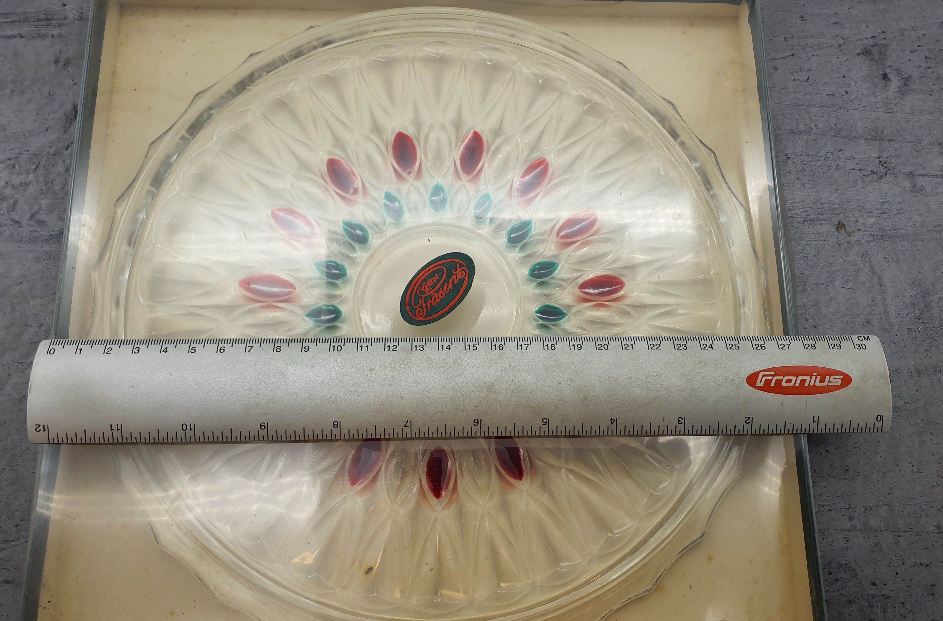 Glas, Präsent, Tortenplatte, Meteor,