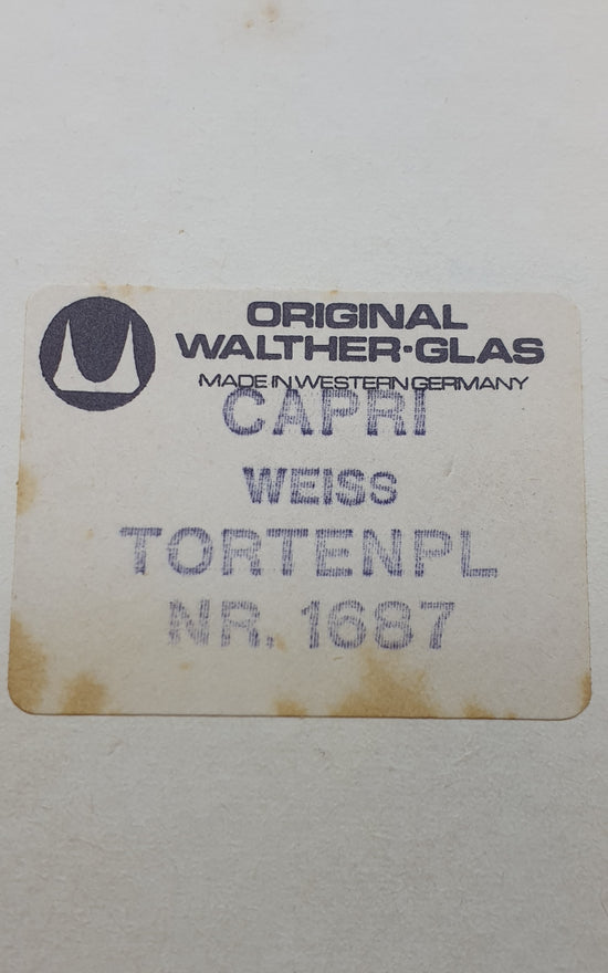 Walther Glas, Sevierplatte, Kuchenplatte, Capri weiss,  Walther Glas Kollektion