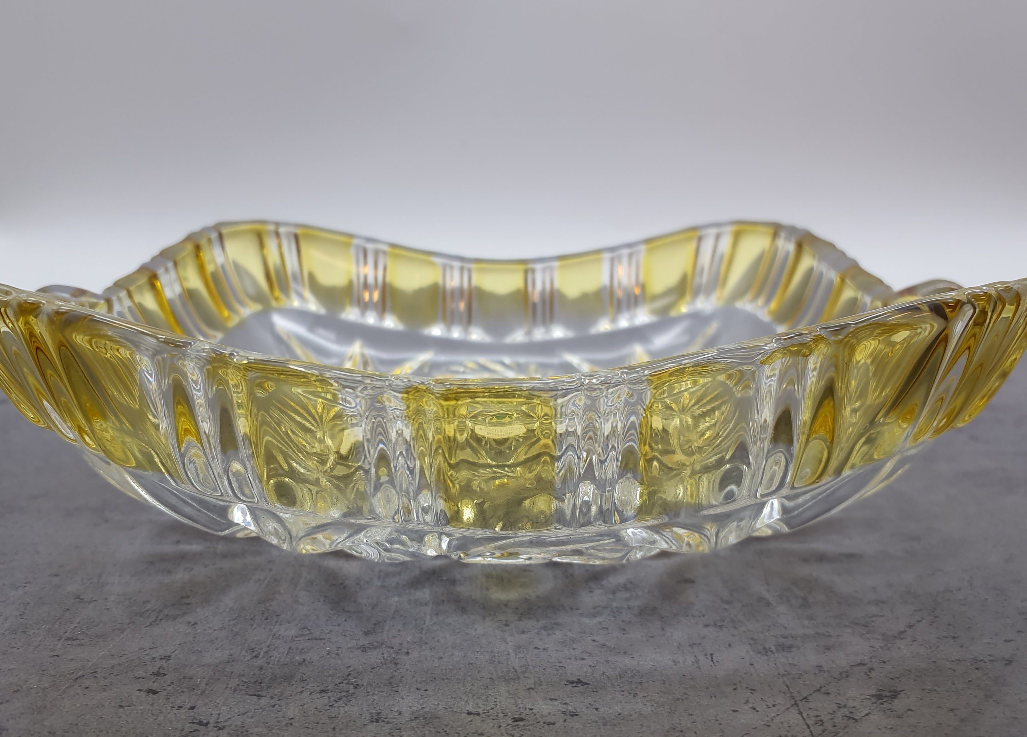 Walther Glas, Sevierplatte Obstschale Dessertschale gelber Stern, Walther Glas Kollektion