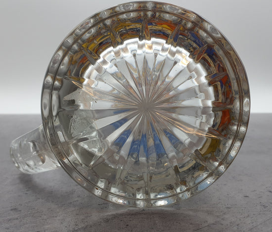 Bierkrug mit Deckel Glaskrug Sammelkrug "Original Radlerseidel" BMF Zinn