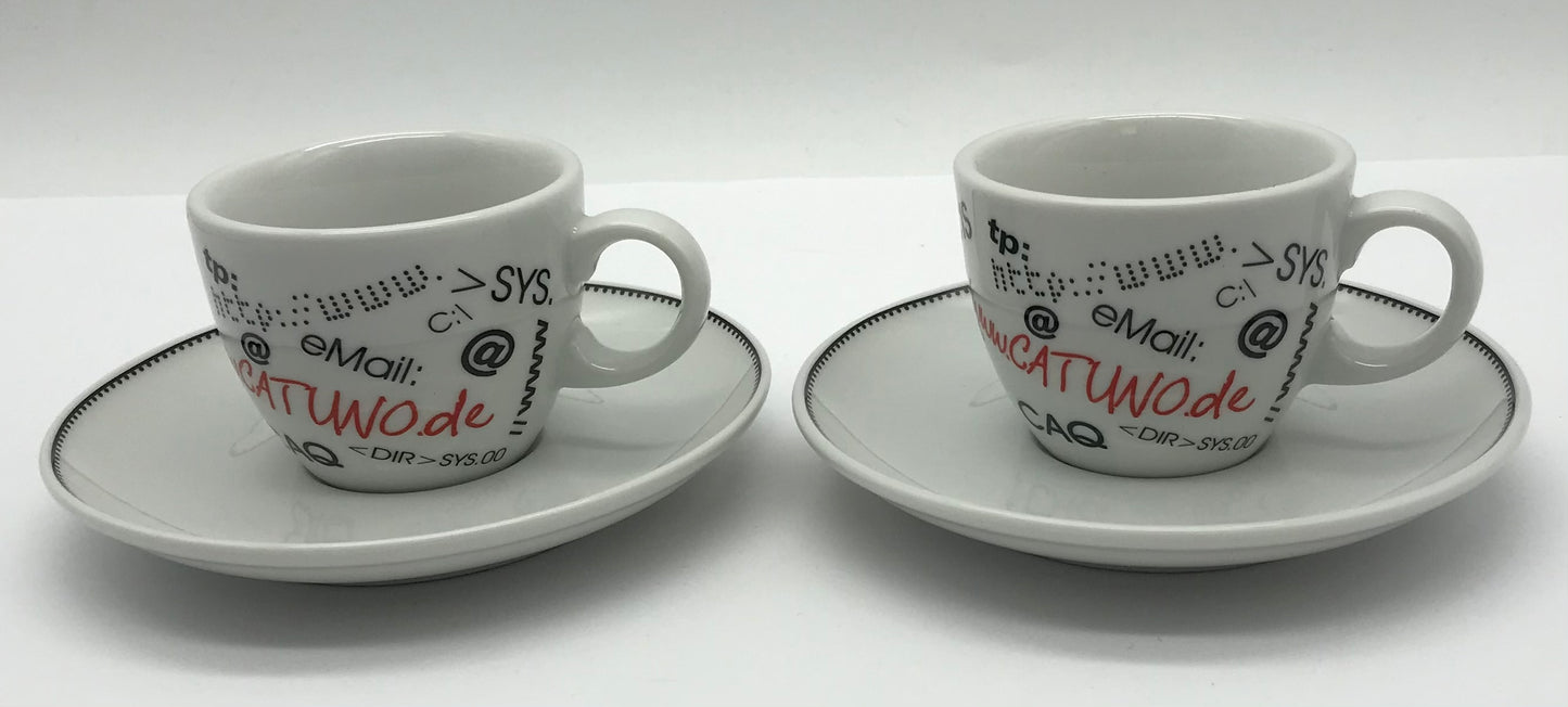 Seltmann Weiden, 2 Espressotassen mit Untertassen, modernes Design
