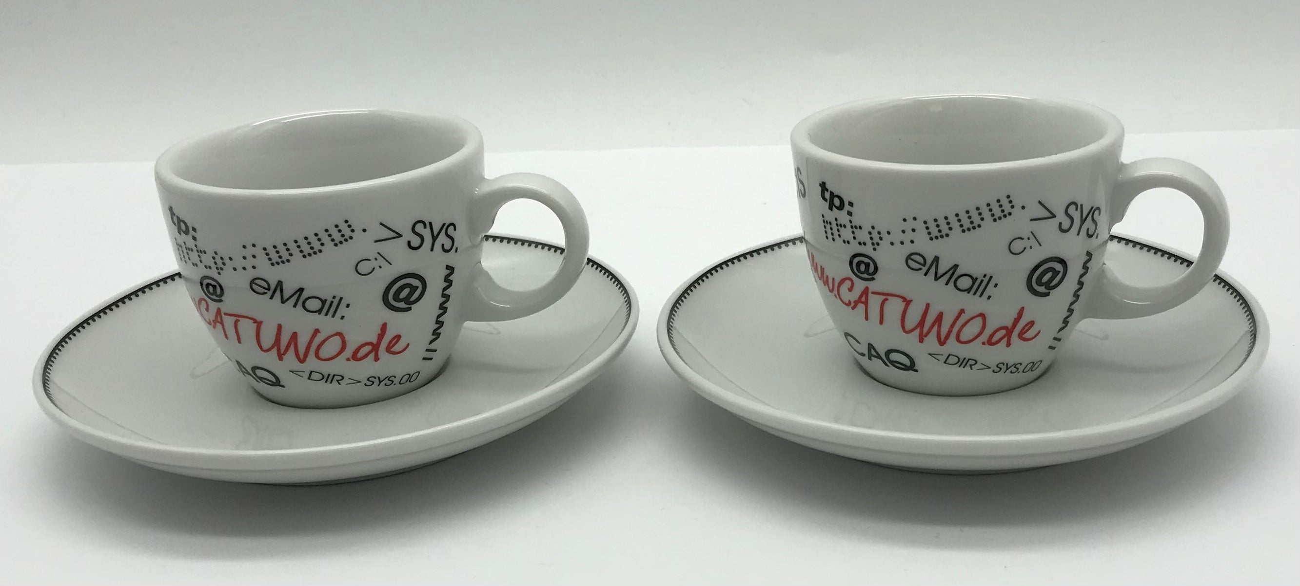 Seltmann Weiden, 2 Espressotassen mit Untertassen, modernes Design