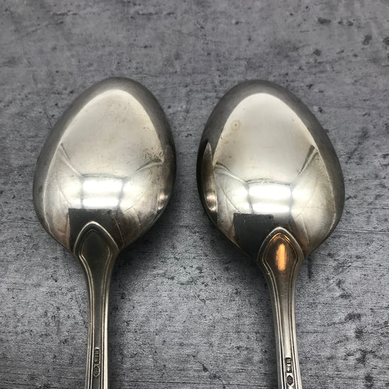 2 Stk. Esslöffel, Löffel, 60er versilbert