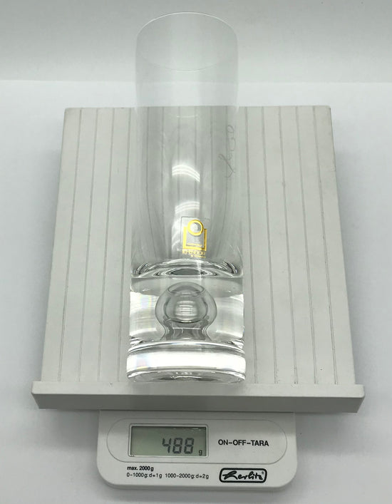 ICHENDORF Trinkglas mit Kugel Höhe ca. 19 cm, mit Gravur