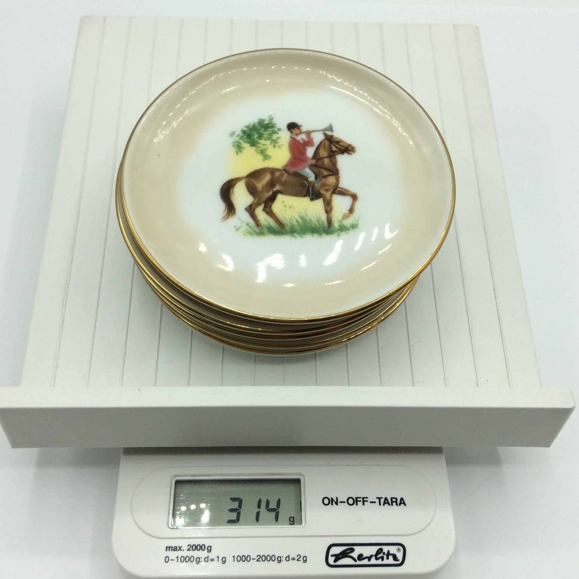 5 Stk. kleine Sammelteller Schumann Bavaria Arzberg, Reitermotiv