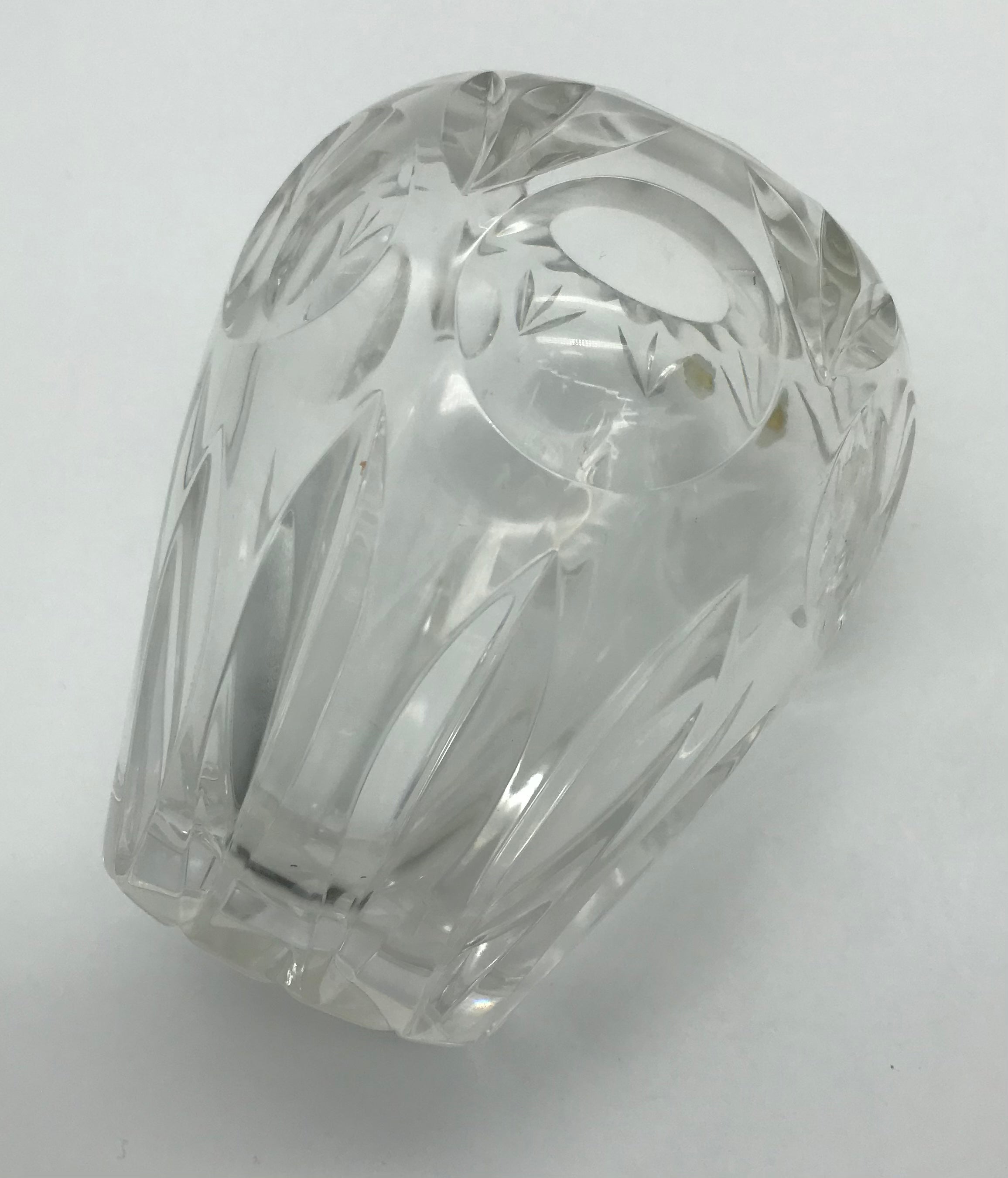 Kristall Bleikristall Vase Höhe 10,5cm, handgeschliffen