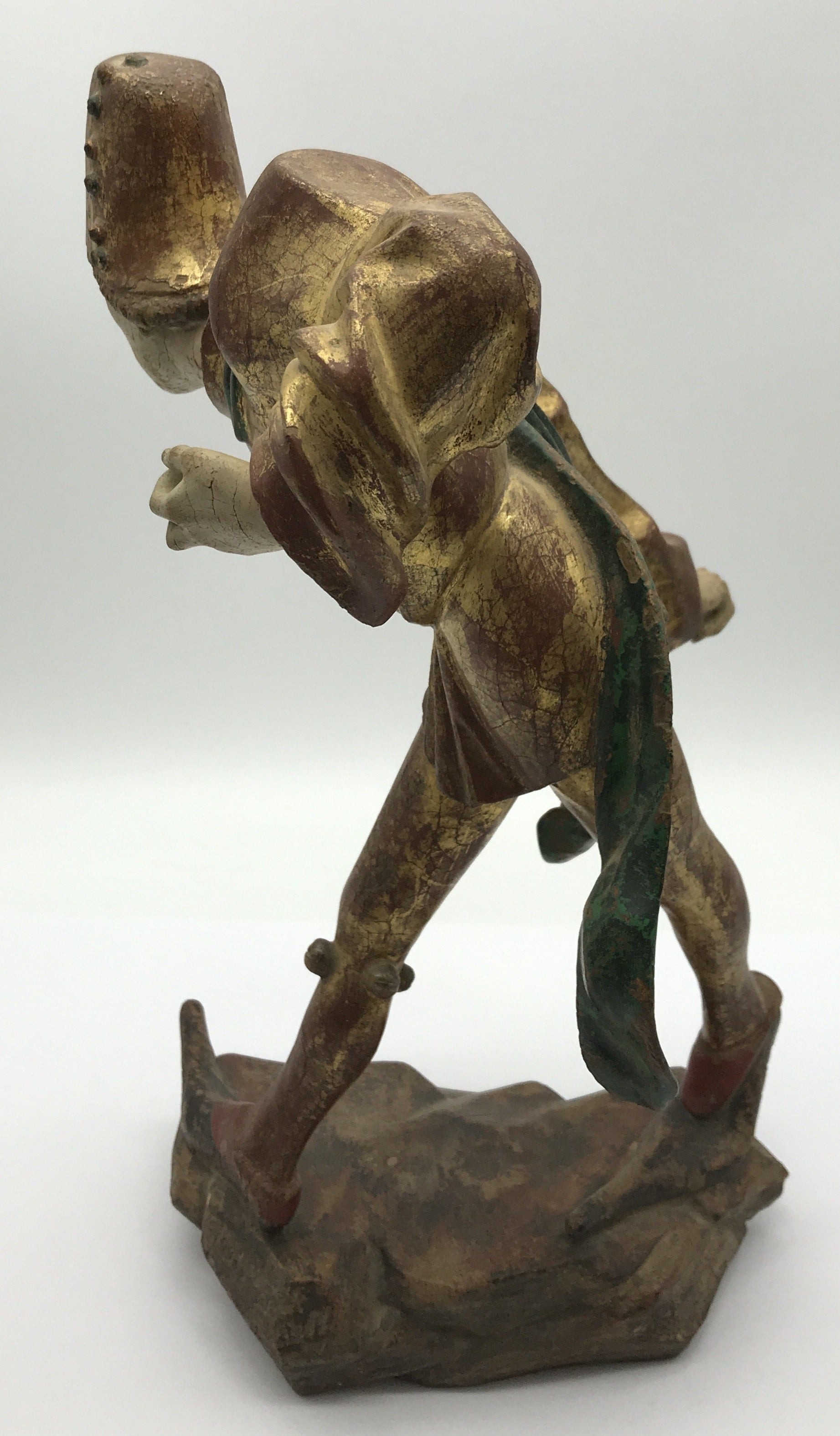 Moriskentänzer Burgunder, Schenna K. Kostner 1979, handgeschnitzt, 34 cm hoch