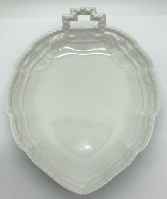 Blattschale - Porzellan weiß, KPM Berlin, Servier Schale