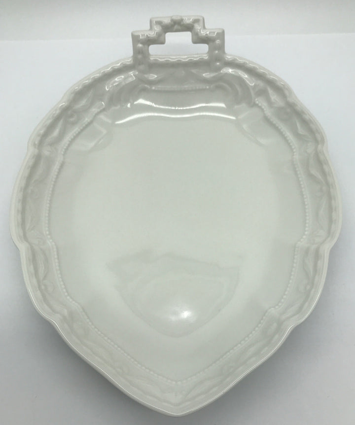 Blattschale - Porzellan weiß, KPM Berlin, Servier Schale