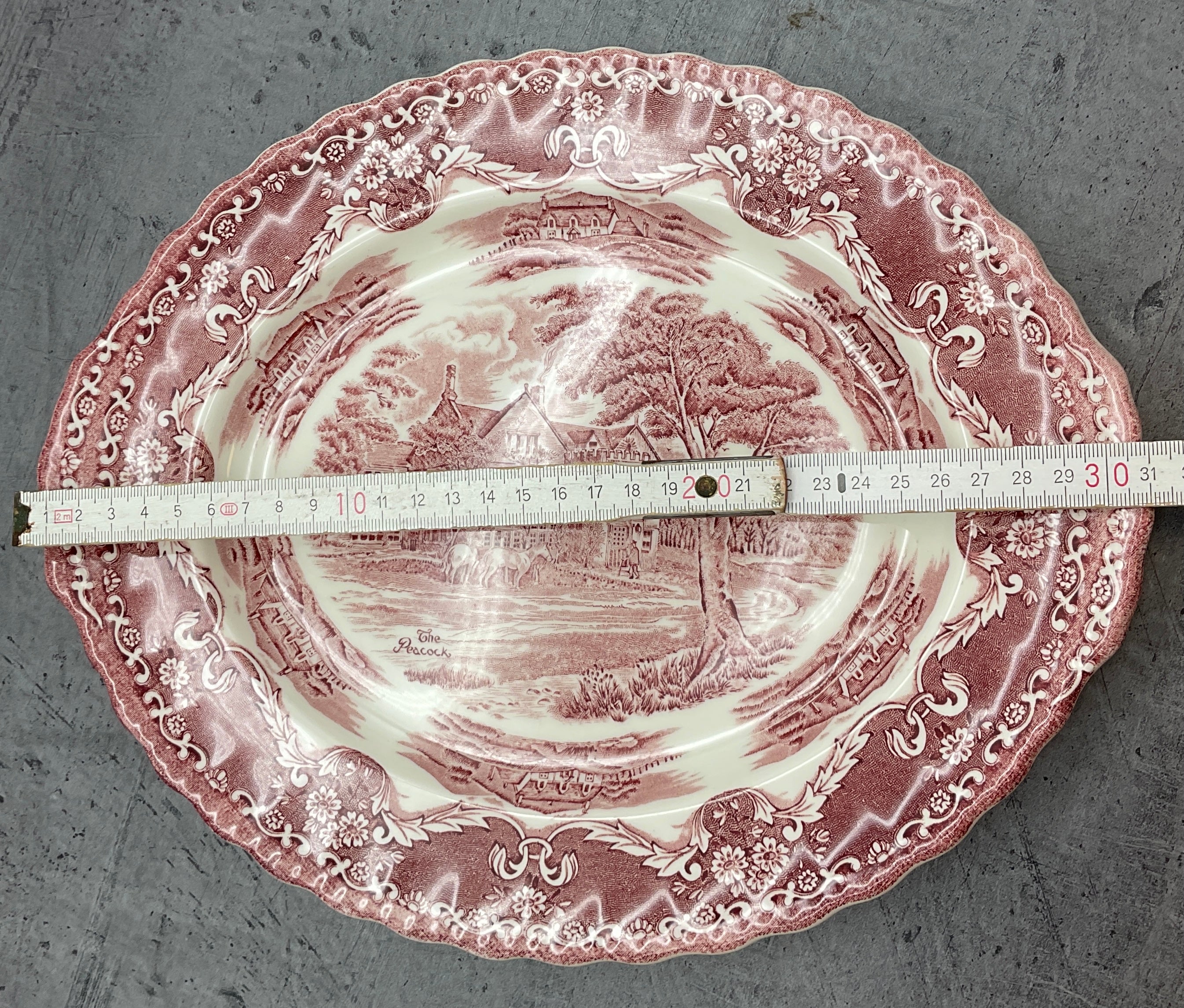 Ovale Platte, Servier Teller, Grindley, English Country Inns, England, Landhaus Porzellan