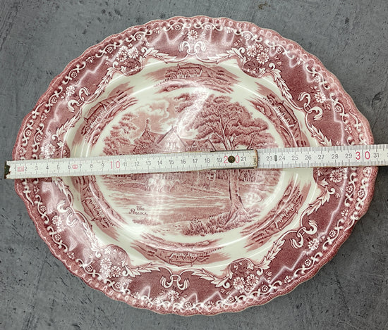 Ovale Platte, Servier Teller, Grindley, English Country Inns, England, Landhaus Porzellan