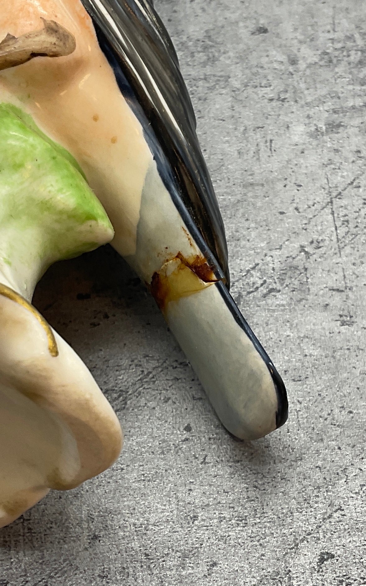 Rotkehlchen Vogel Dekoration Figur, Dresdner  Porzellan