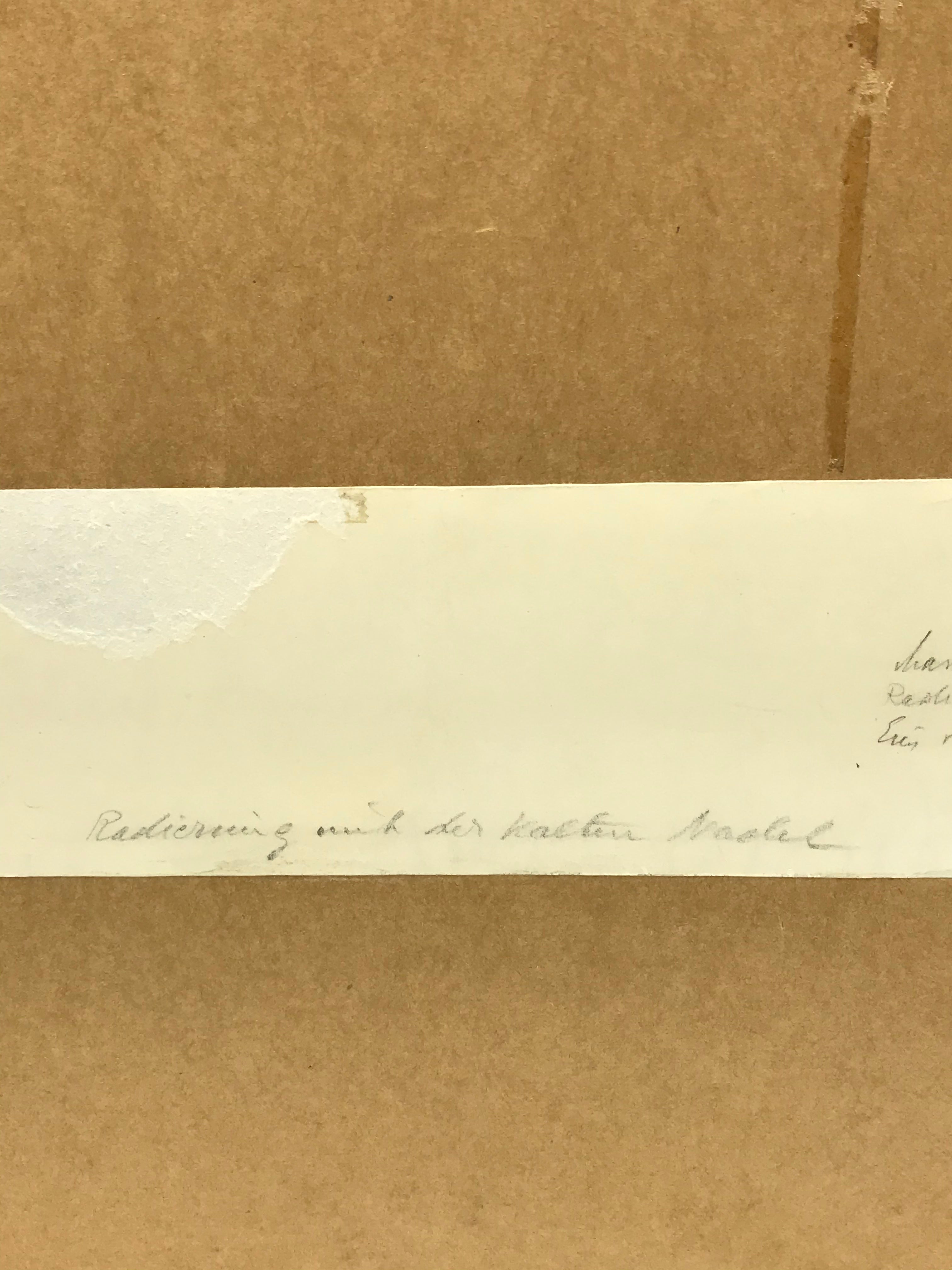 Max Beckmann ein Selbstporträt in Kaltnadeltechnik