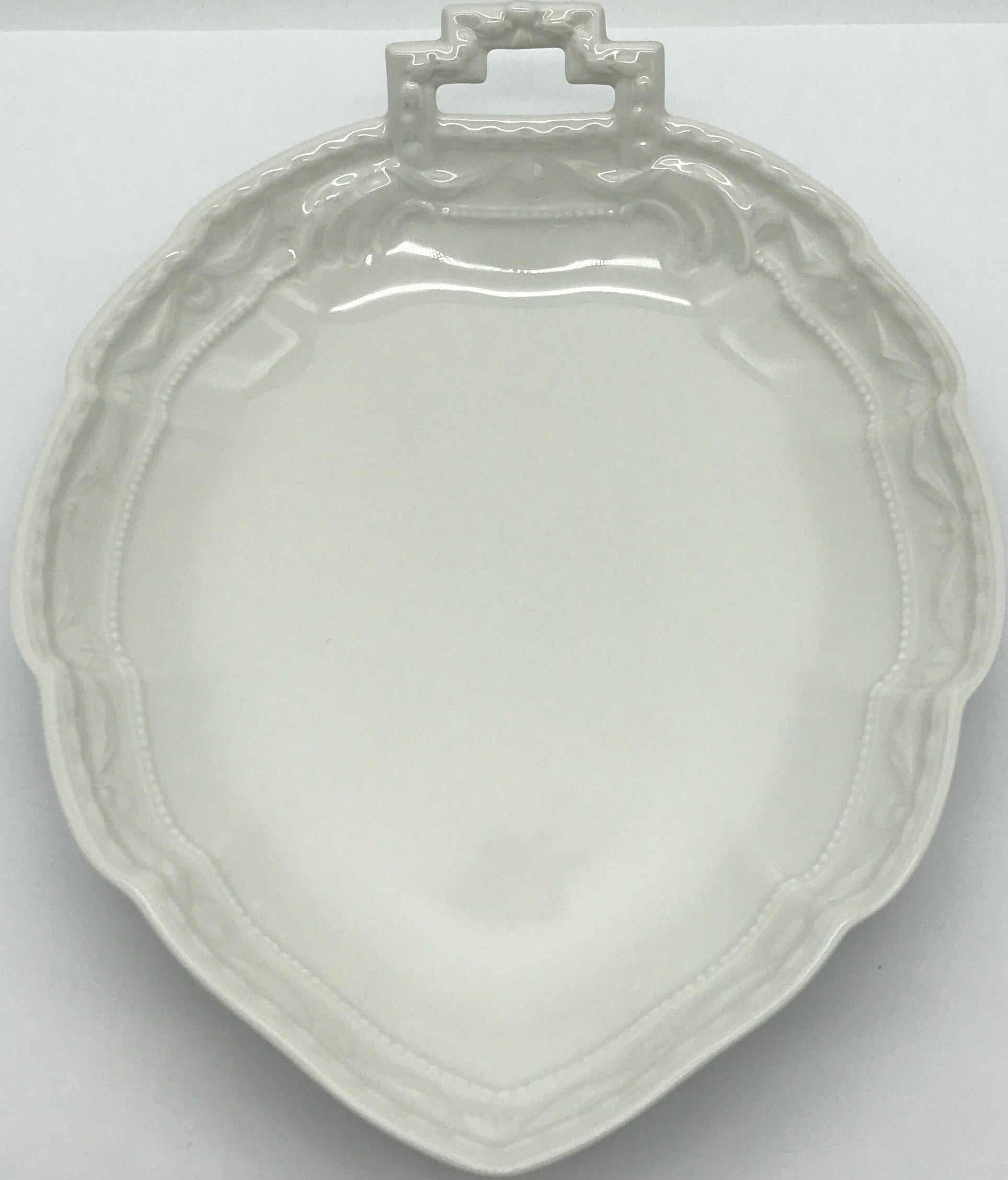 Blattschale - Porzellan weiß, KPM Berlin, Servier Schale