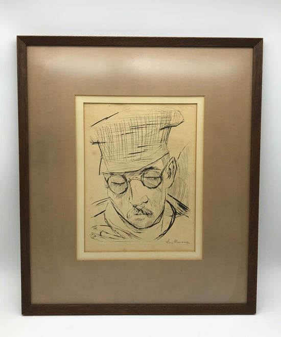 Max Beckmann ein Selbstporträt in Kaltnadeltechnik