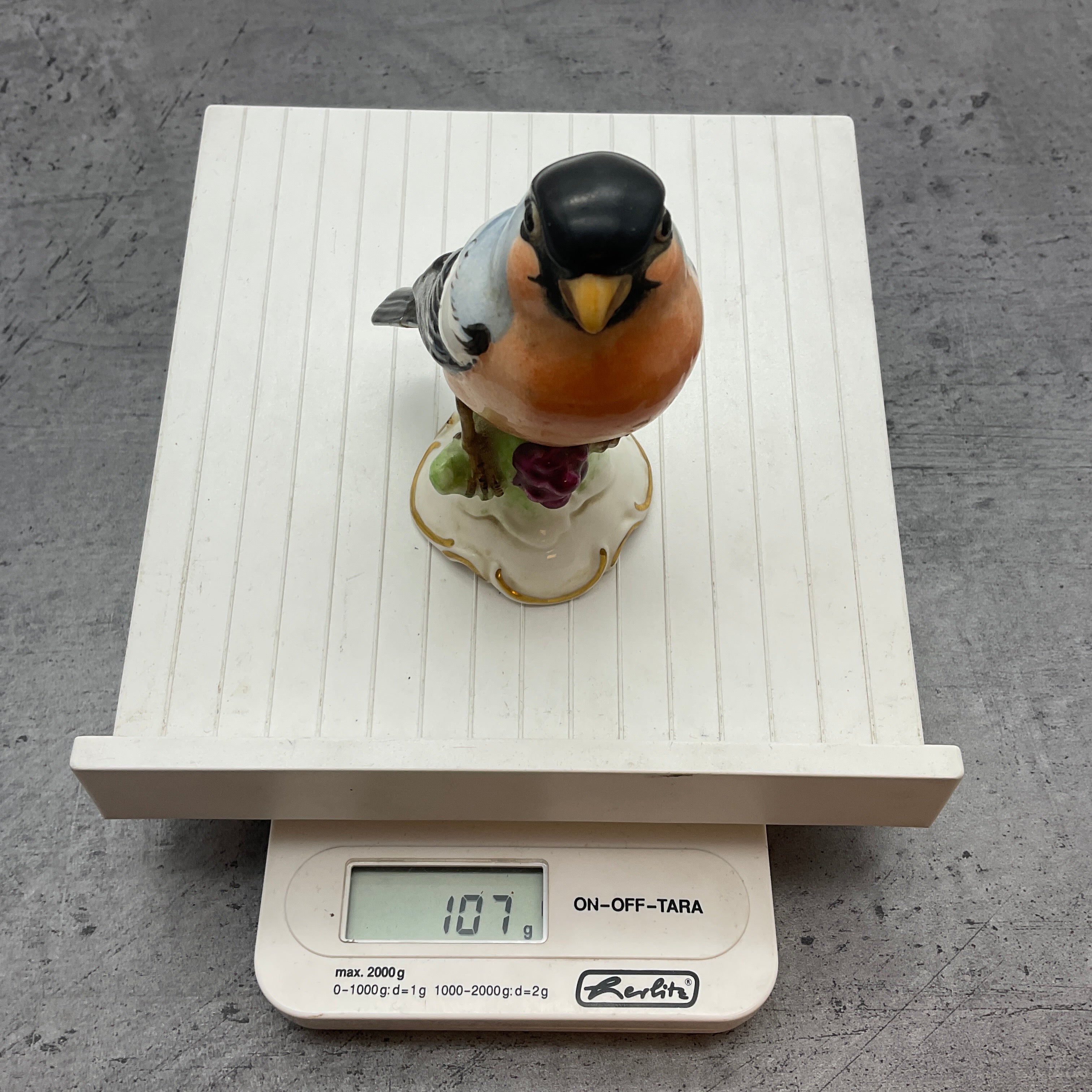 Rotkehlchen Vogel Dekoration Figur, Dresdner  Porzellan