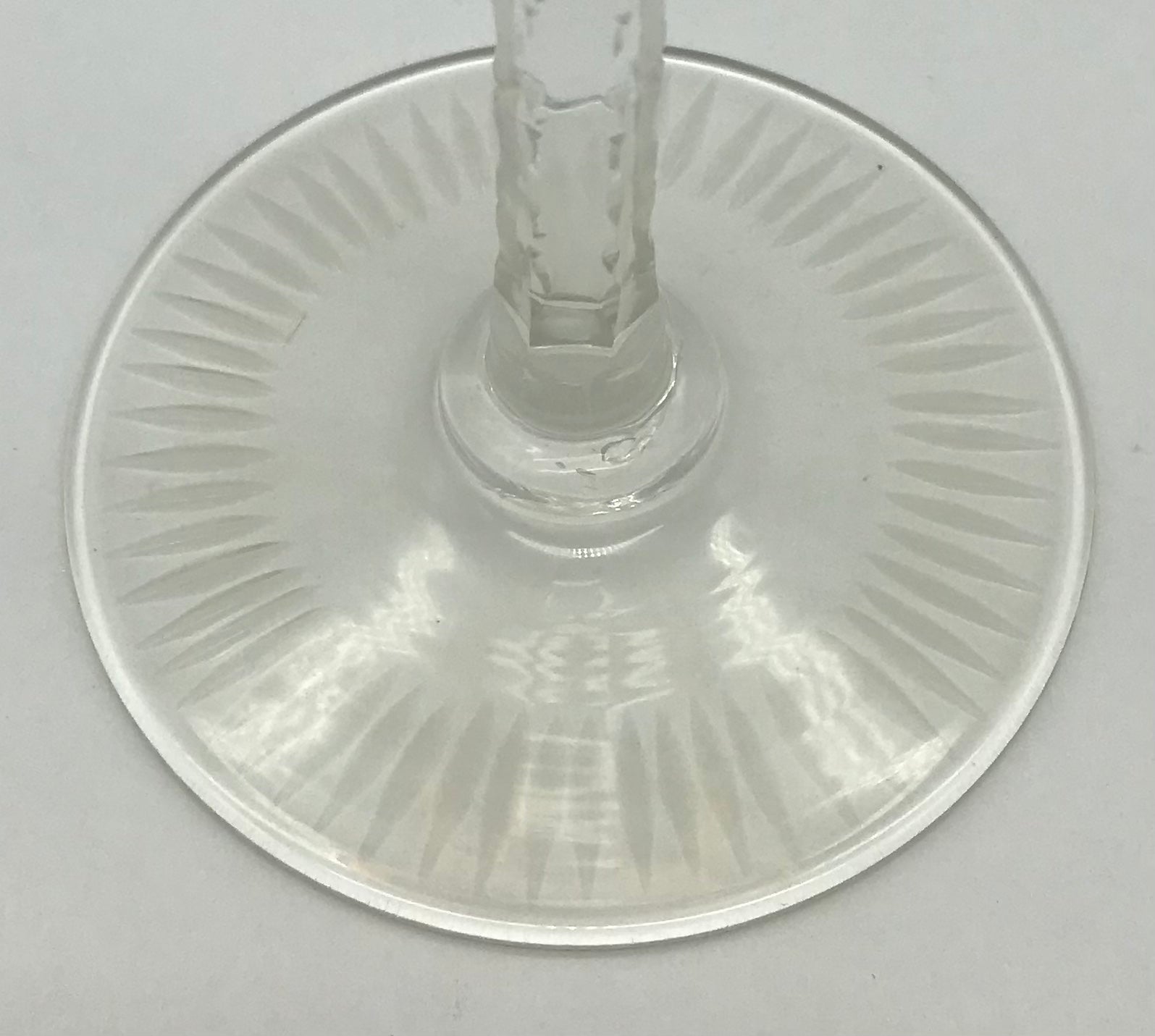 Kristall Weinglas Römer orange handgeschliffen, Echt Bleikristall