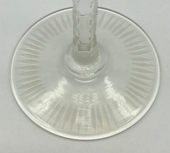 Kristall Weinglas Römer orange handgeschliffen, Echt Bleikristall