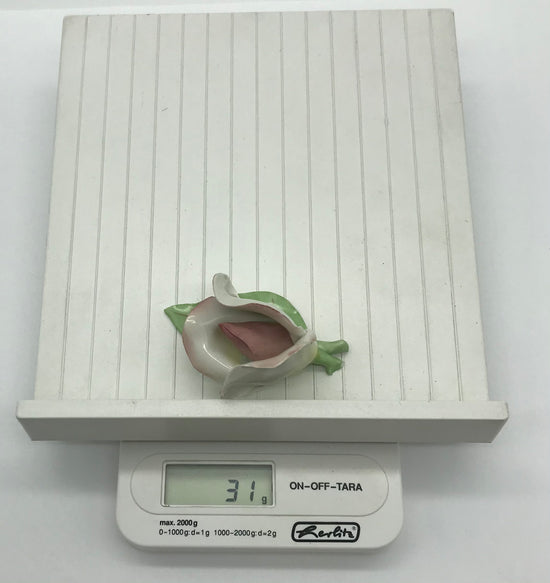 Porzellan Rose Blume Aquincum Budapest handbemalt, rosa