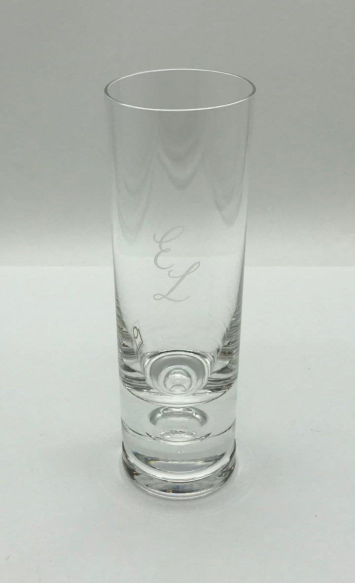 ICHENDORF Trinkglas mit Kugel Höhe ca. 19 cm, mit Gravur