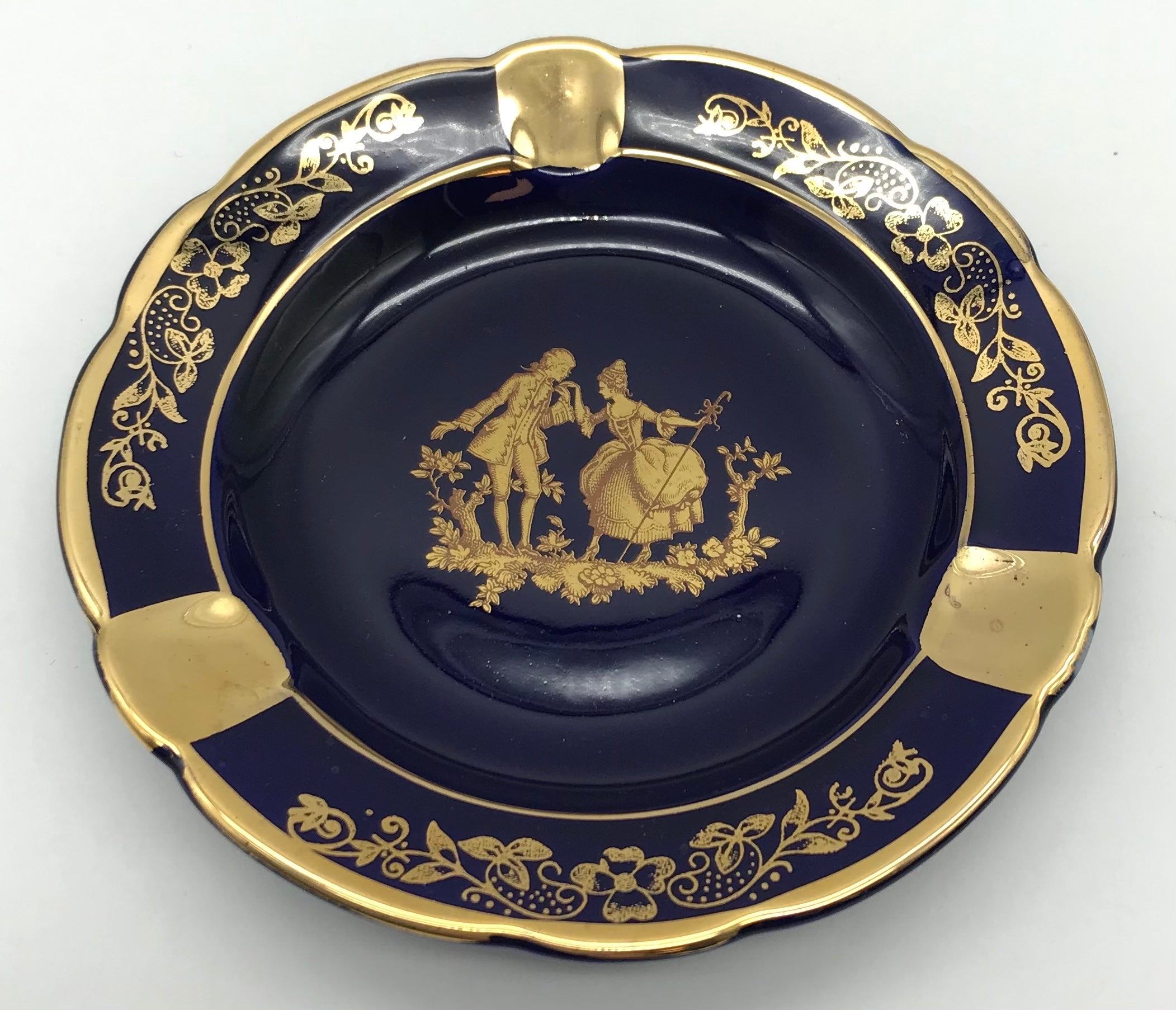 Limoges France| Konfektteller | Desserteller| Kobaltblau|