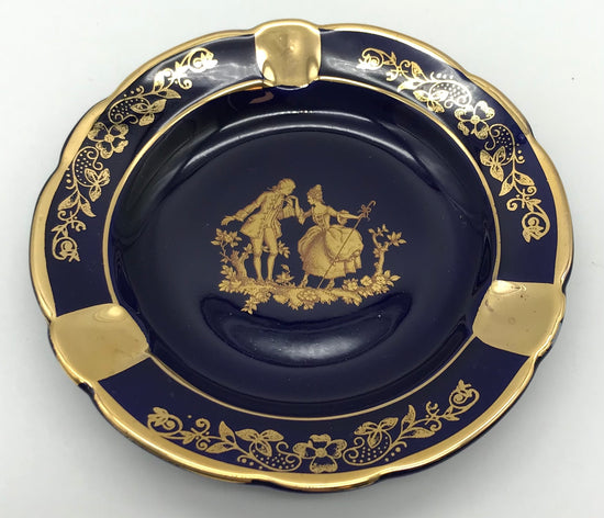 Limoges France| Konfektteller | Desserteller| Kobaltblau|