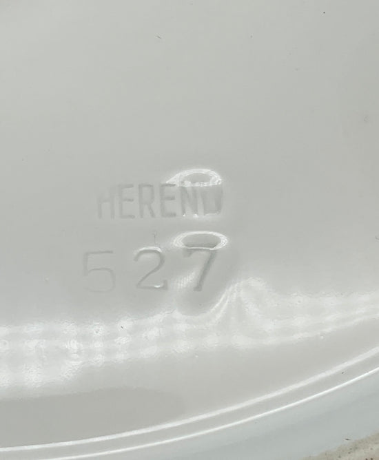 Porzellan Uhr, Herend Indisch Grün, Wanduhr Indian Basket Fleur des Indes