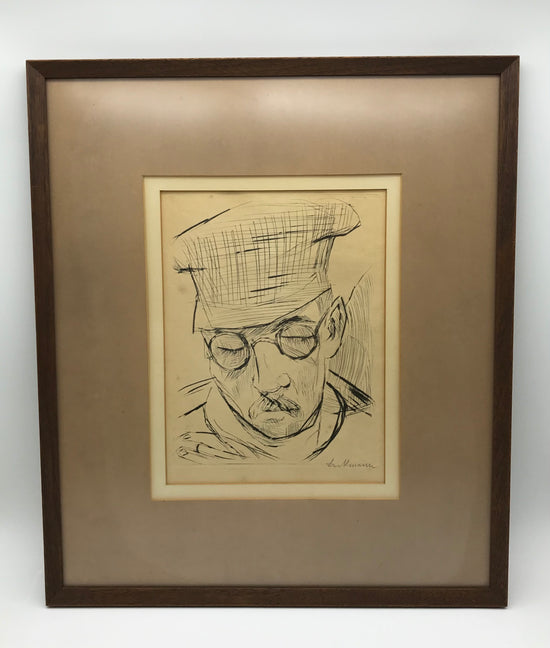 Max Beckmann ein Selbstporträt in Kaltnadeltechnik