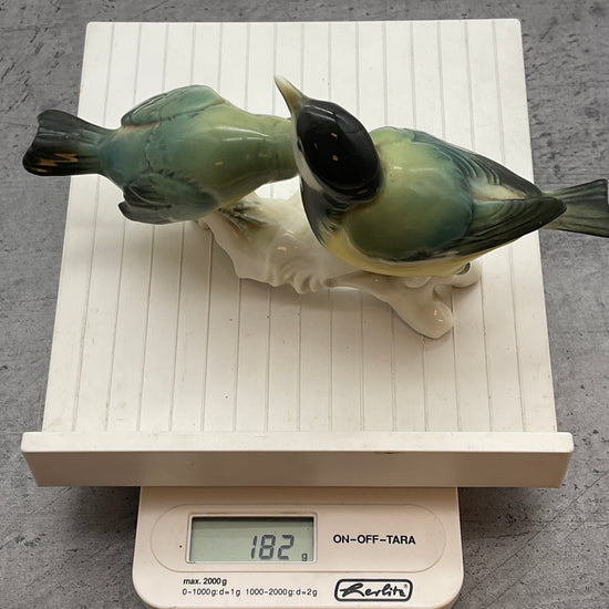 2 Meisen aus Porzellan, Vogel Dekoration Figur, Porzellan
