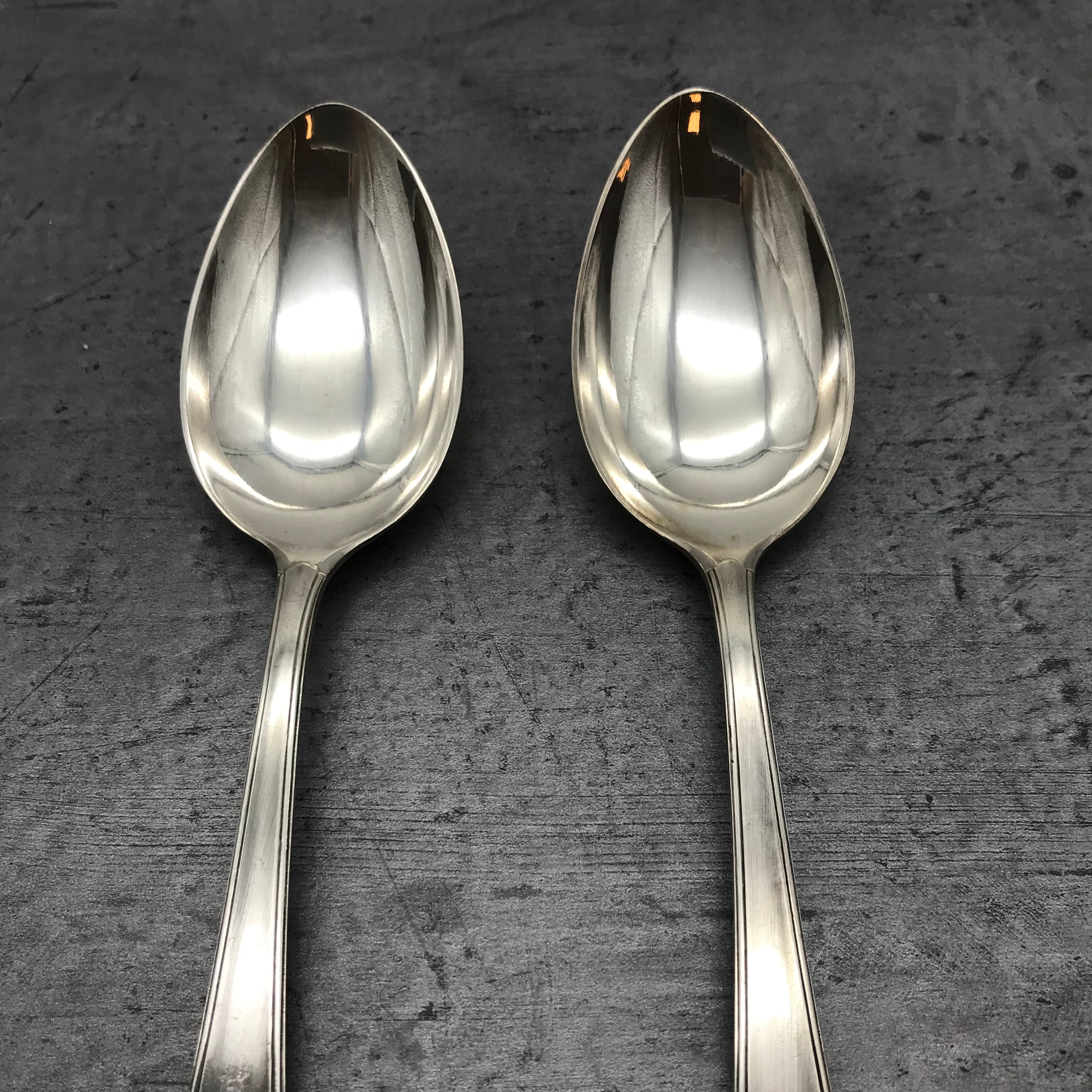 2 Stk. Esslöffel, Löffel, 60er versilbert