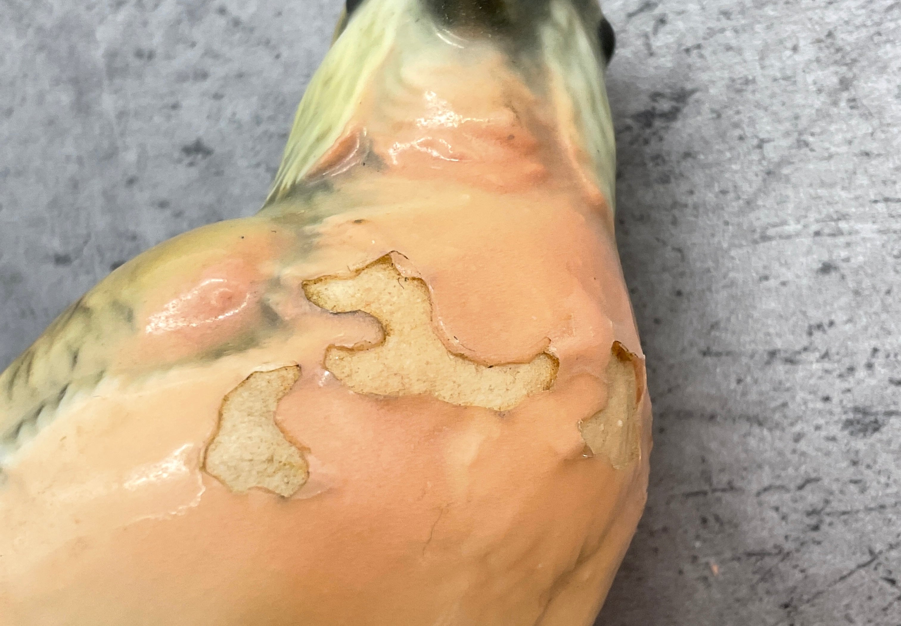 Rotkehlchen Vogel Dekoration Figur, aus Porzellan