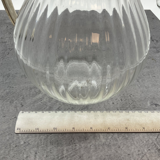 große bauchige Glas Karaffe mit klapp Deckel