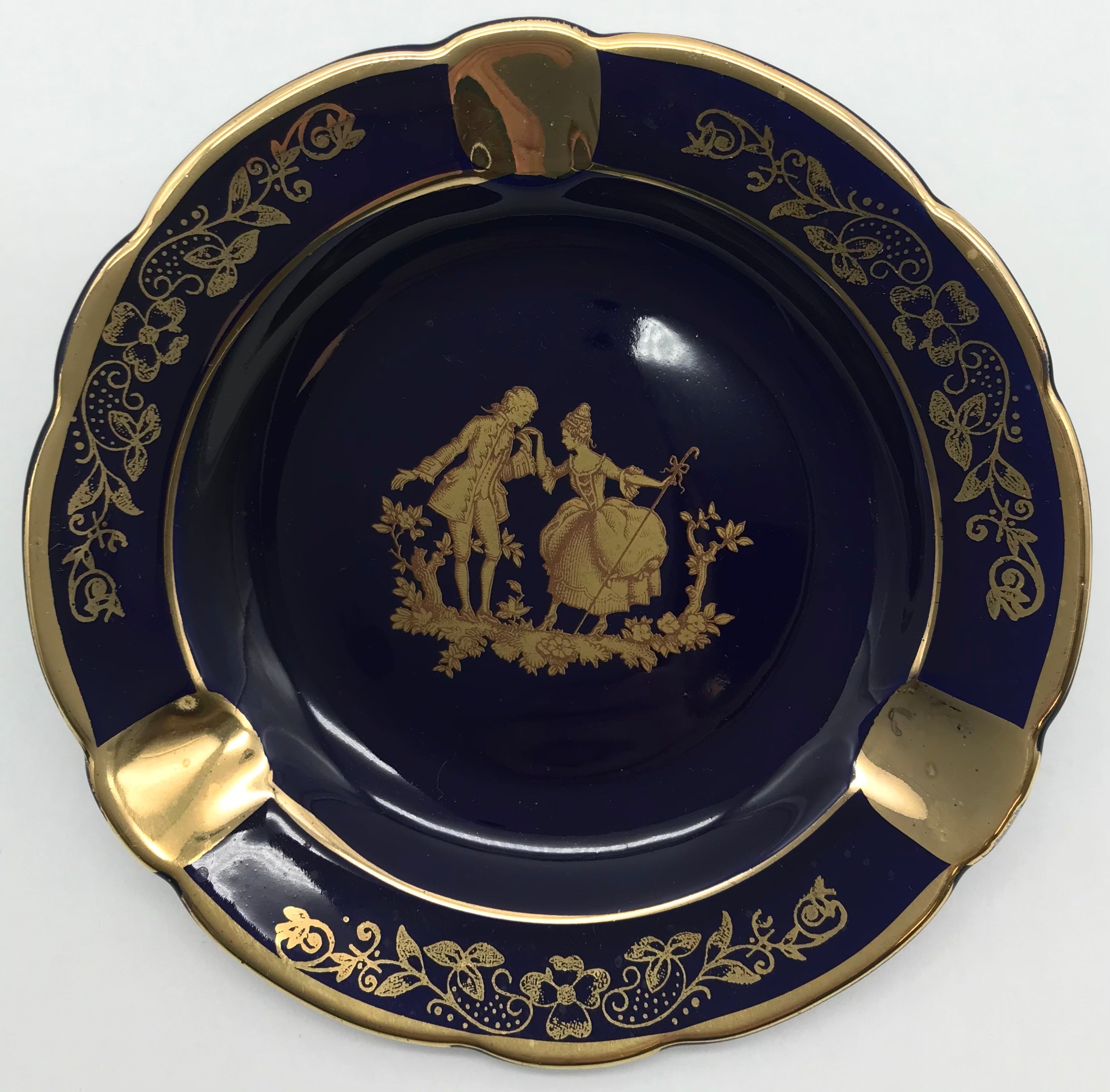 Limoges France| Konfektteller | Desserteller| Kobaltblau|