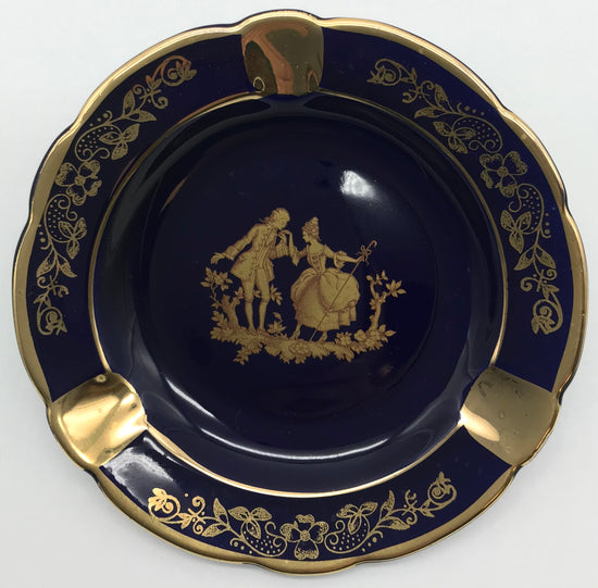 Limoges France| Konfektteller | Desserteller| Kobaltblau|